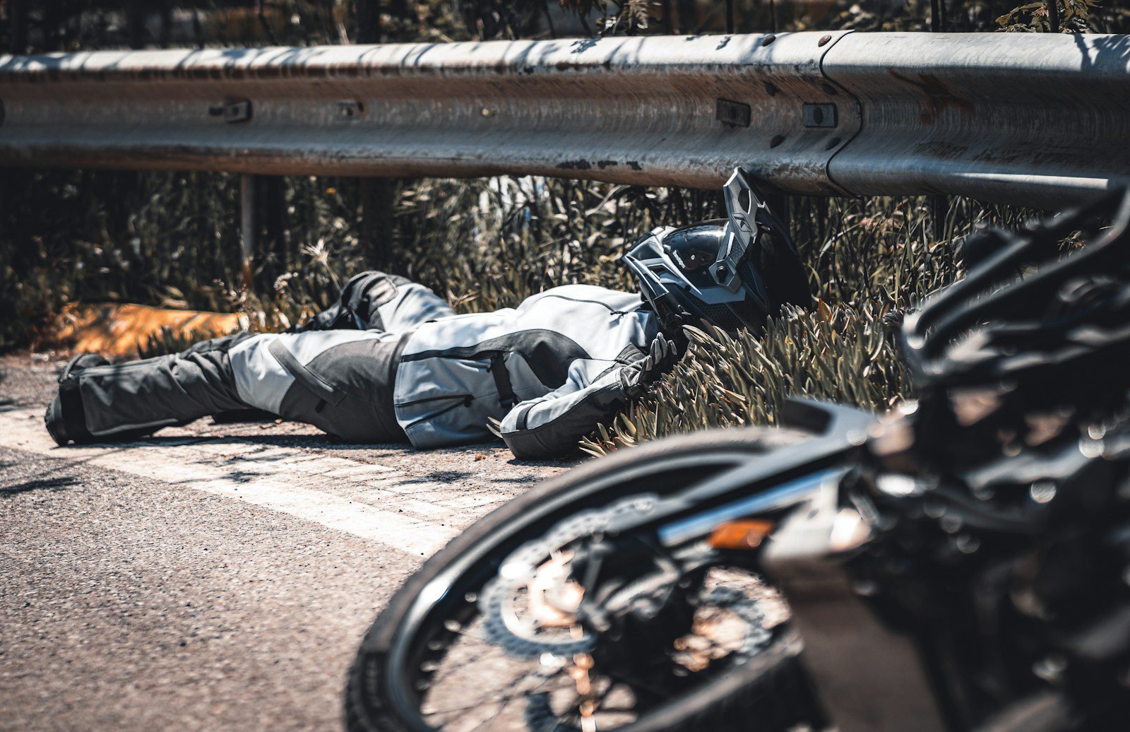 Motorcycle accident in Michigan roadway