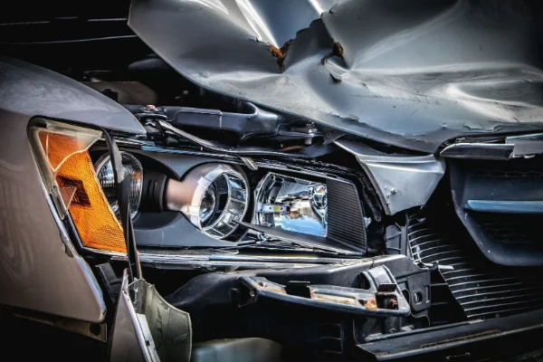 Automobile accident scene in Michigan